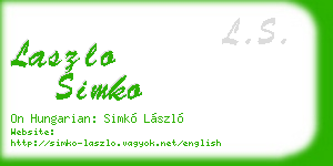 laszlo simko business card